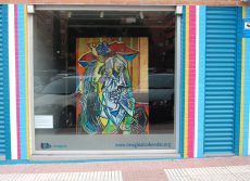 Expo 8 de marzo: Día de la Mujer. Mural alumnos IES Giner de los Ríos. "Mujer que llora"