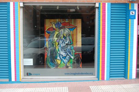 Expo 8 de marzo: Día de la Mujer. Mural alumnos IES Giner de los Ríos. "Mujer que llora"